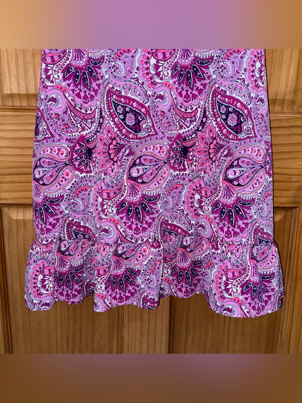Michael Kors Pink and Purple Paisley Sleeveless Dress - Picture 10 of 11